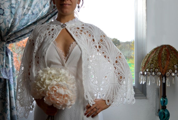 Cape de mariage d hiver Cape de mari e courte Poncho de mari e