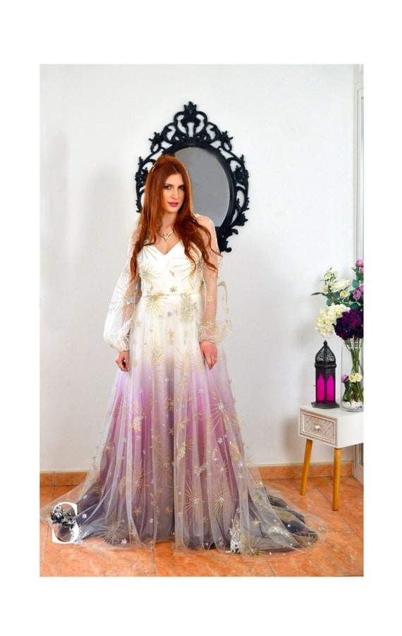 Purple gradient dress hotsell