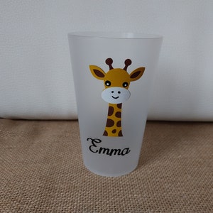 Gobelet personnalisé girafe 1