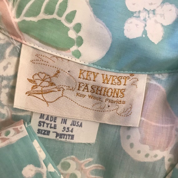 Vintage Key West Fashions Pastel Butterfly Print … - image 8