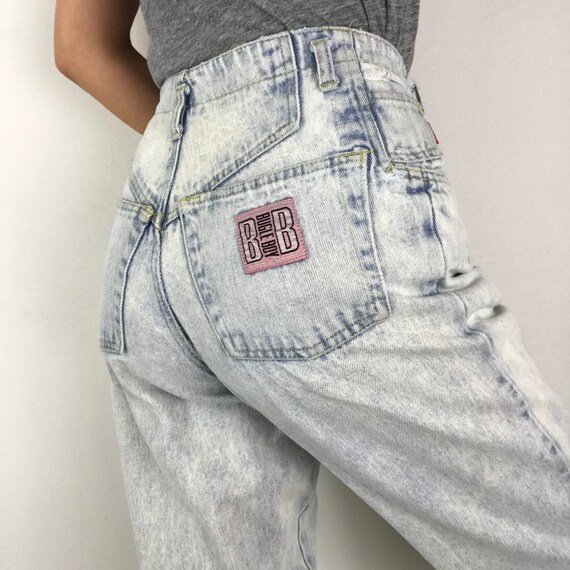 Vintage Bugle Boy Acid Wash Mom Jeans