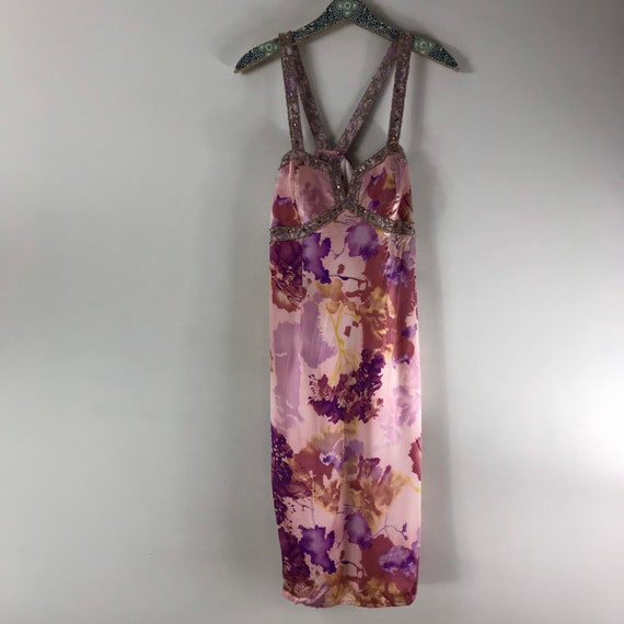Diane Fres Vintage Y2K Pink Watercolor Floral Sle… - image 9