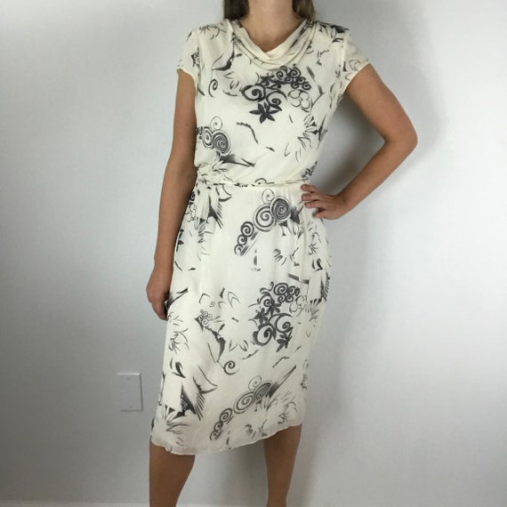 Akris Vintage 80’s Silk Floral Dress