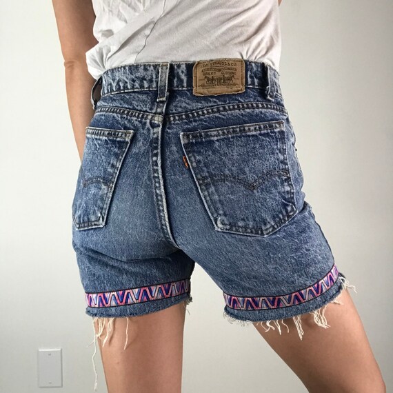 Levi’s 705 Orange Tab Cut Off Shorts
