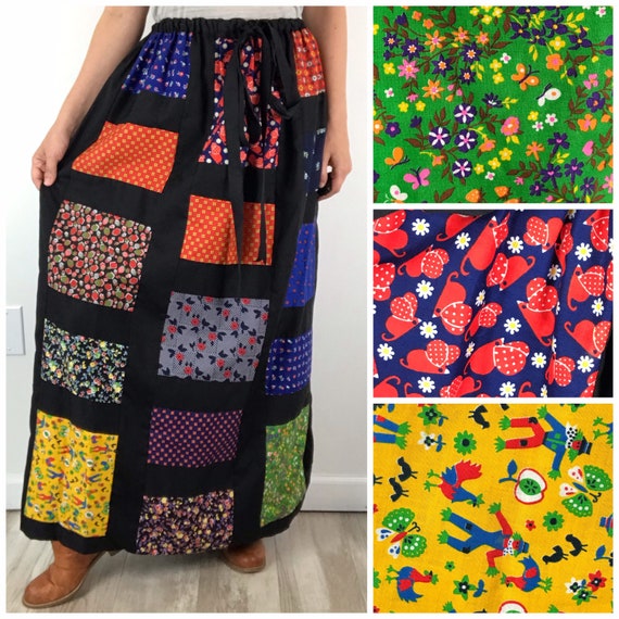 Vintage 60’s 70’s Patchwork Hippie Prairie Boho Ma