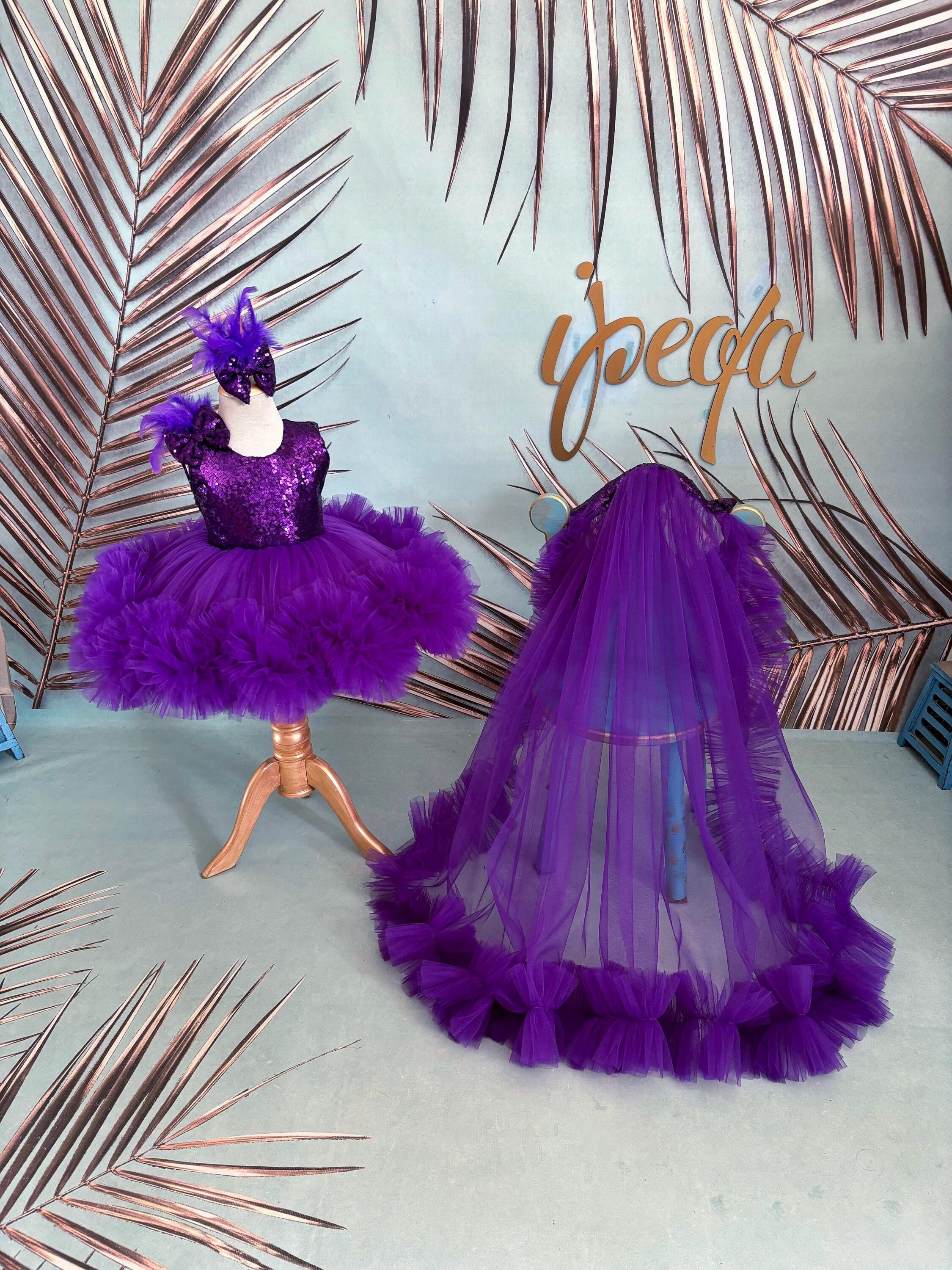 birthday dresses purple Dress Lavender Girl Party Dress Dress Flower Girl Purple Dresses For A 15 Years The color of the dress is purple Fashion Light Purple Short Party