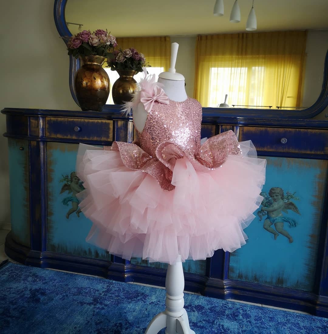 white christmas dresses Baby Girl Floral Print Lace Patchwork Design O-Neck Dress 80 (9-12M) / Green
