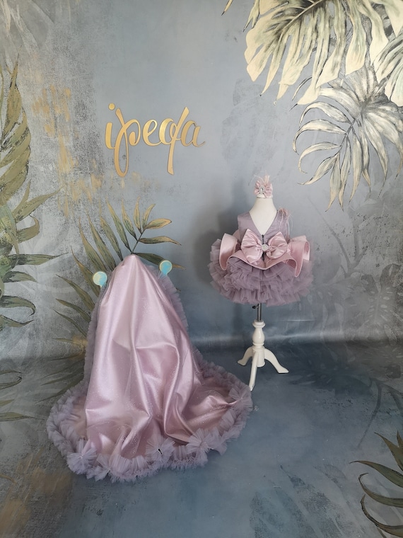 chinese dress ladies Luxury Baby Girl Floral Birthday Party Princess Dress – marryshe main image 1