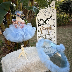 Blaues Baby-Mädchen Kleid, Kleinkind-Geburtstag Puffy Tüll Party Kleid, Kleine Mädchen Abendkleid für besonderen Anlass