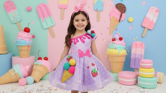 white christmas dresses Ice Cream Jersey Dress