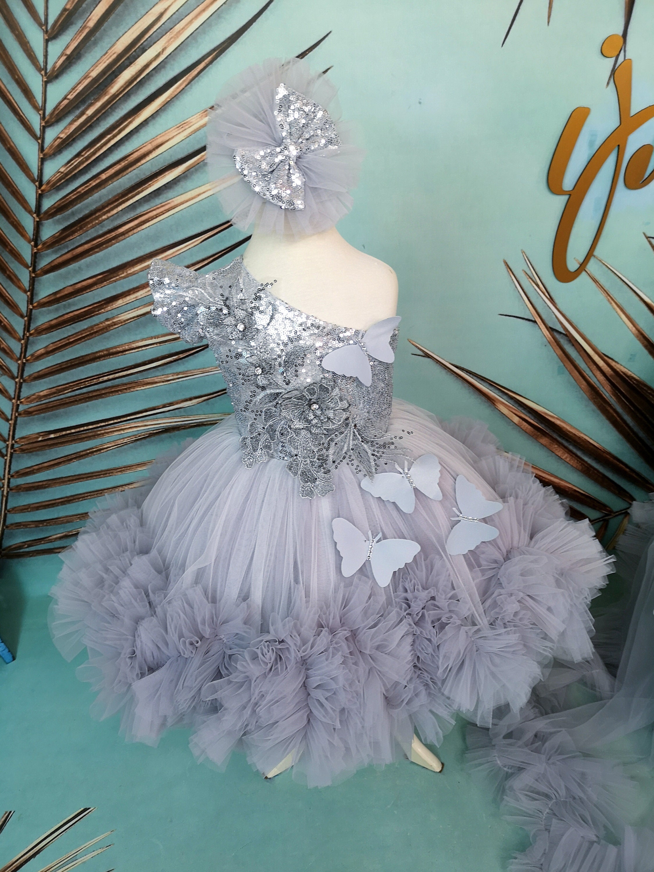 silver tutu dress Junior girl Silver Tutu dress