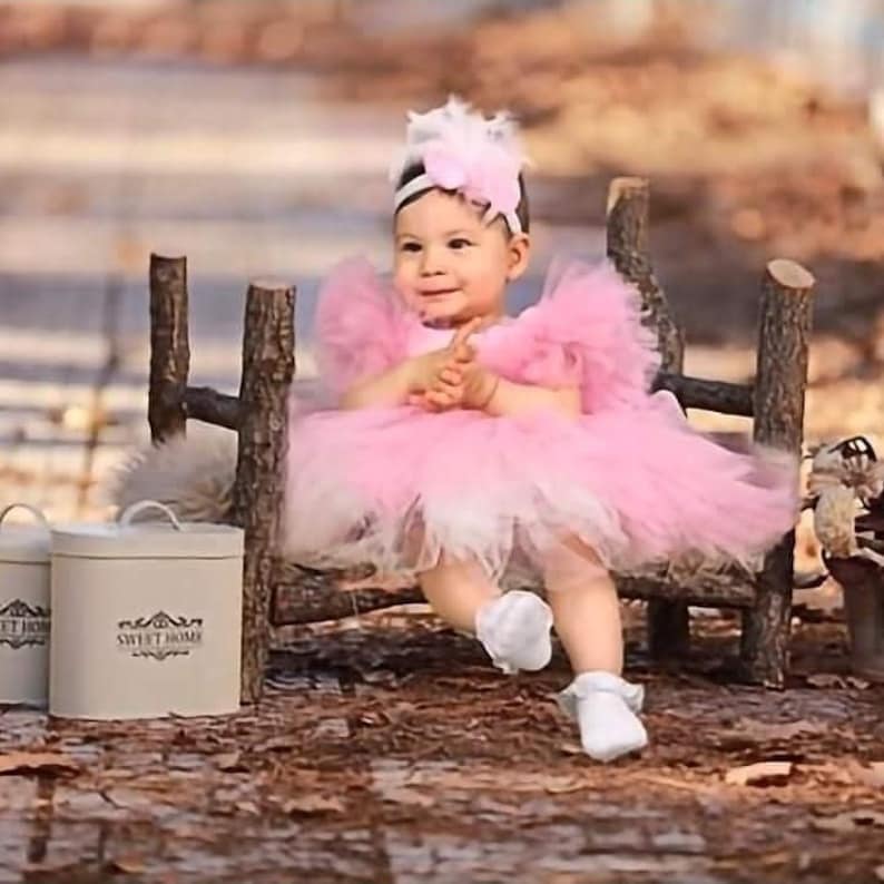 Pink Flower Girl Birthday Dress Ball Gown Kids Dress Party Etsy