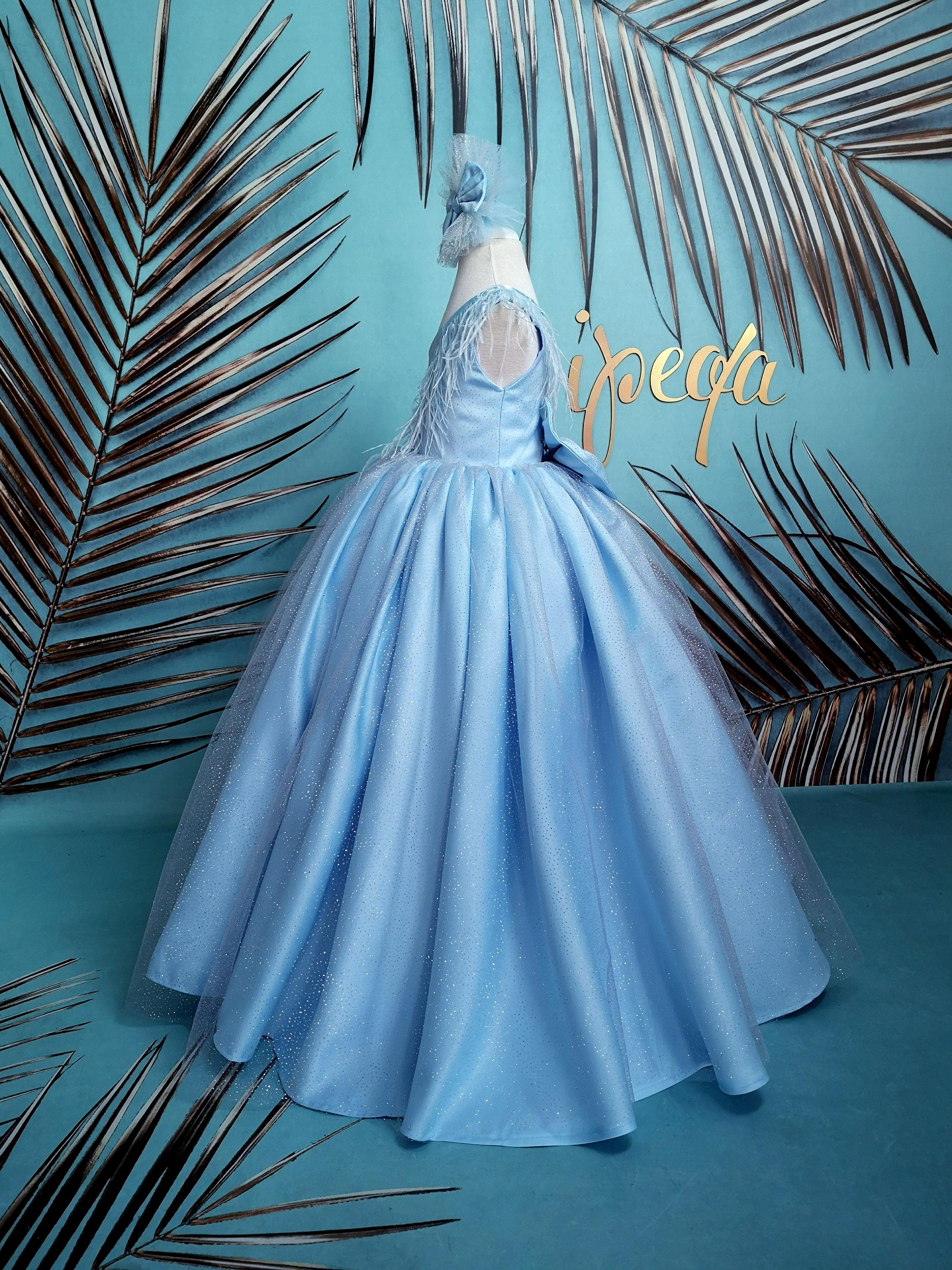 dream play imagine blue princess dress DREAM PLAY IMAGINE Light Blue Velour Princess Dress Costume and Cape,  Girl's 6/7 7.59