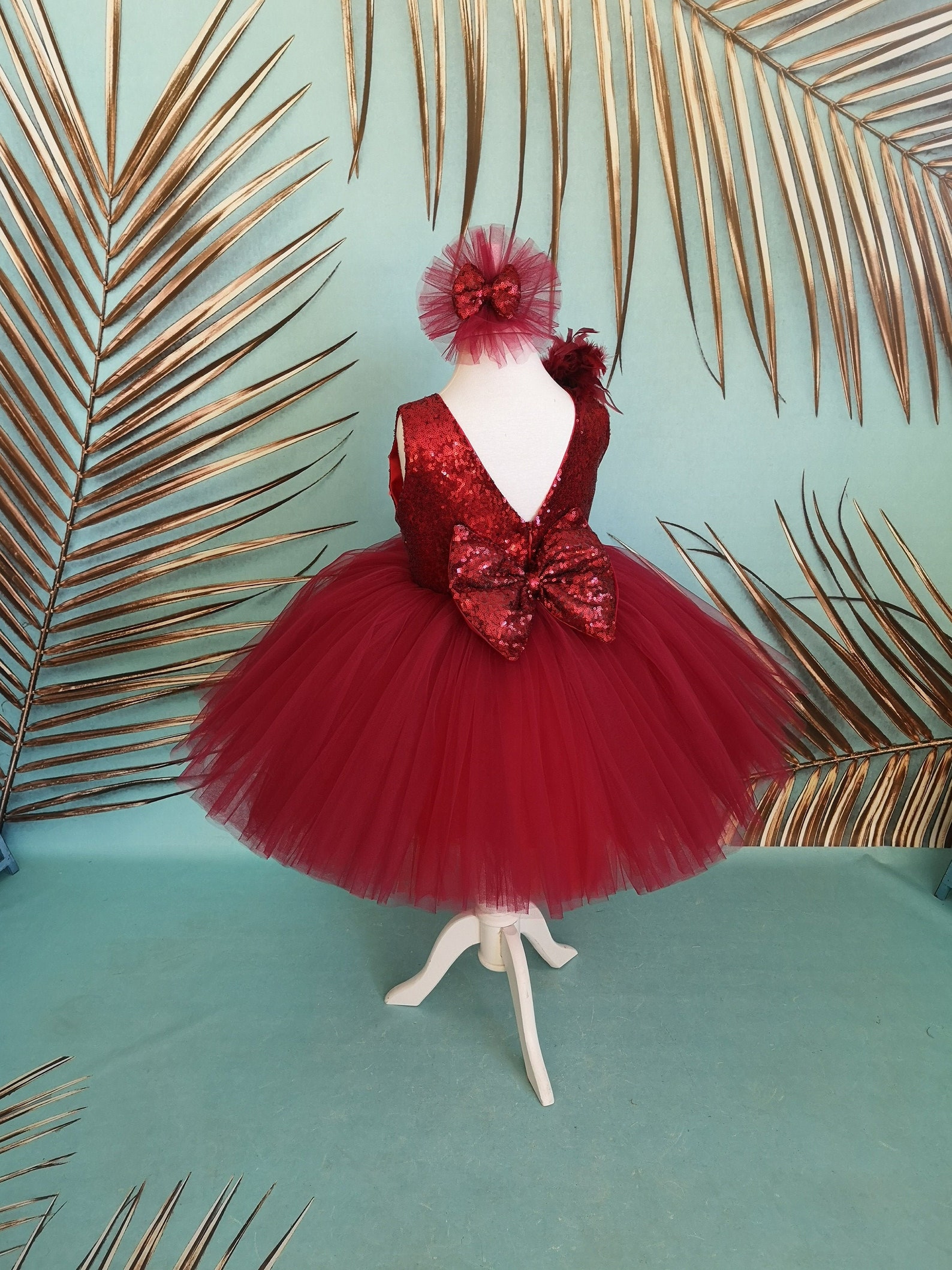 Burgundy Baby Girl Dress for Special Occasions Toddler Etsy UK