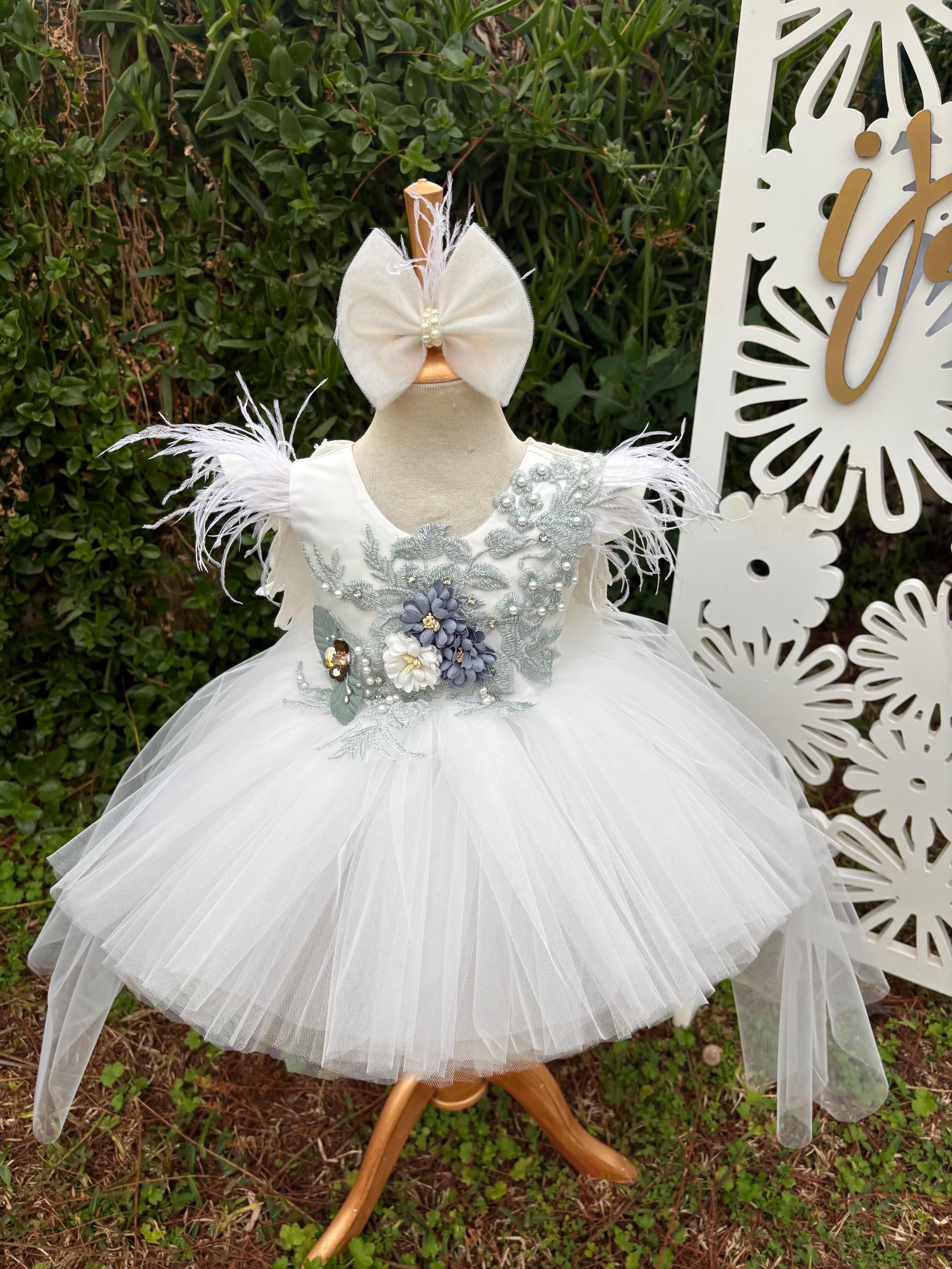 Angel Dress Baby Gown Dress Angel Baby Tutu Dress: Christening, Birthday  Party Costume
