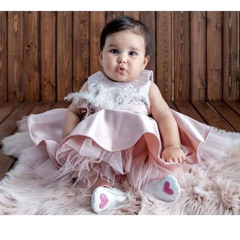 Custom Design Embriodery Baby Gown Baby Girl Rose Dress Etsy