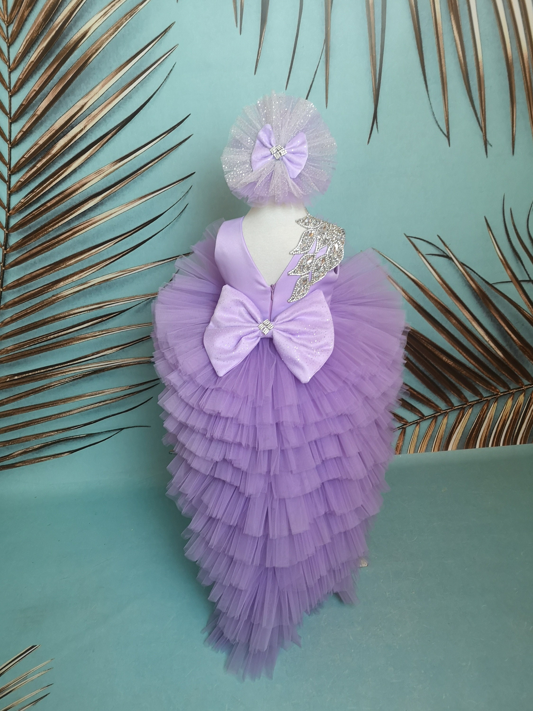 Vestido gomillas flores lavanda - Numabela - Moda infantil