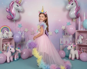 unicorn party dress amazon Amazon.com: bDDeDD Unicorn Dress for Girls,Unicorn Costumes LED Lighted TuTu Dress With Headband for Birthday Party (Pink+Flower, 3~4Y) : Clothing, Shoes & Jewelry
