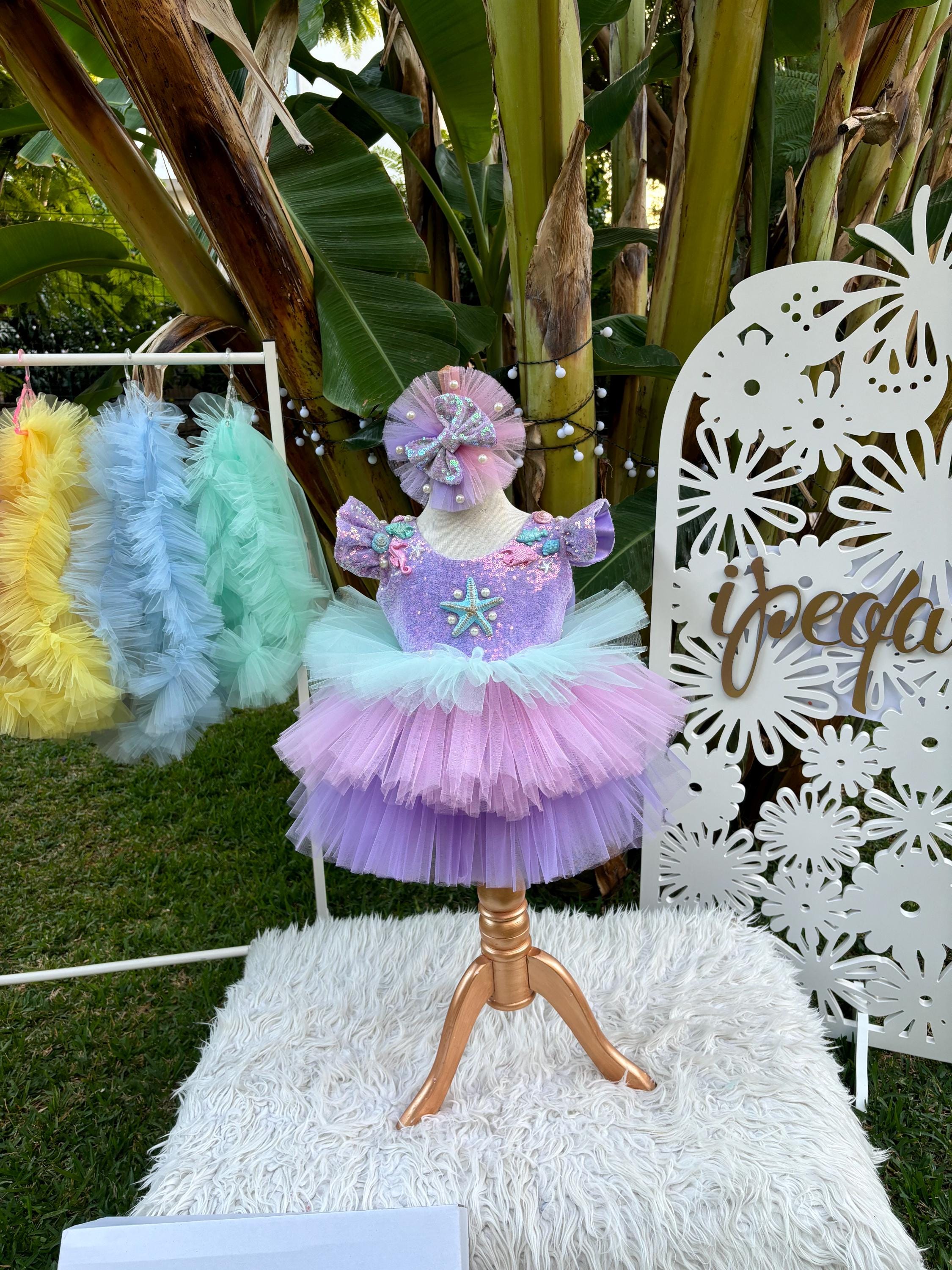 little mermaid birthday tutu dress Handmade Mermaid Tutu Dress: Baby Girl 1st Birthday Party