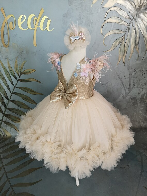 Tenues de b b fille Robe papillon Robes Boho Flower Girl Robes
