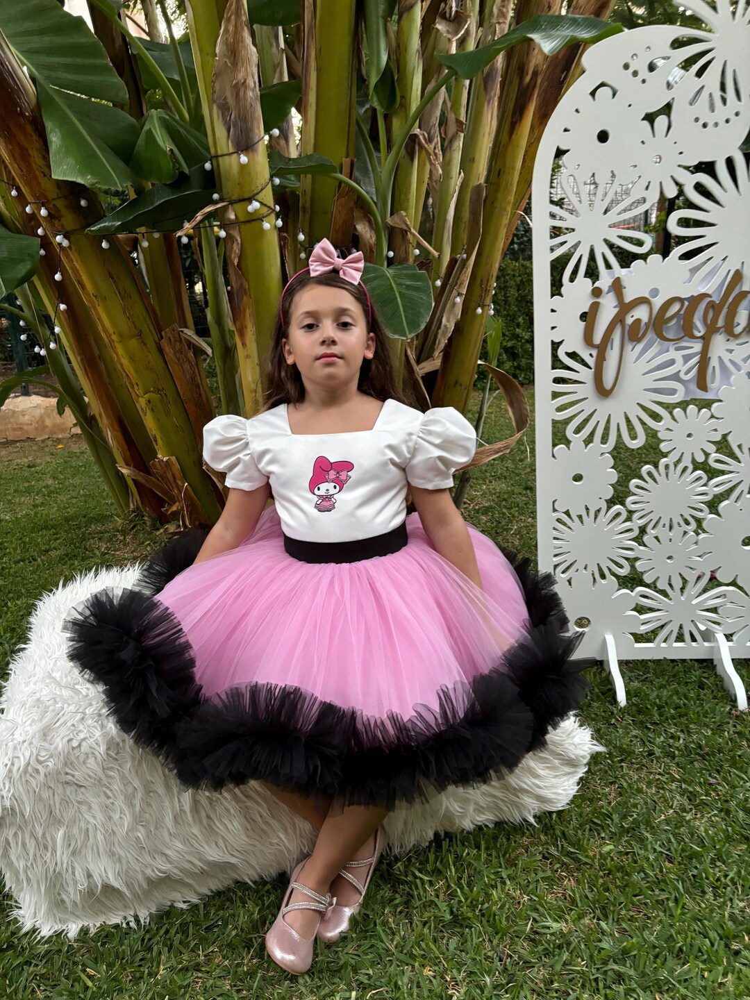 my melody birthday dress Kuromi My Melody Inspired Dress for Girls, Birthday Costume