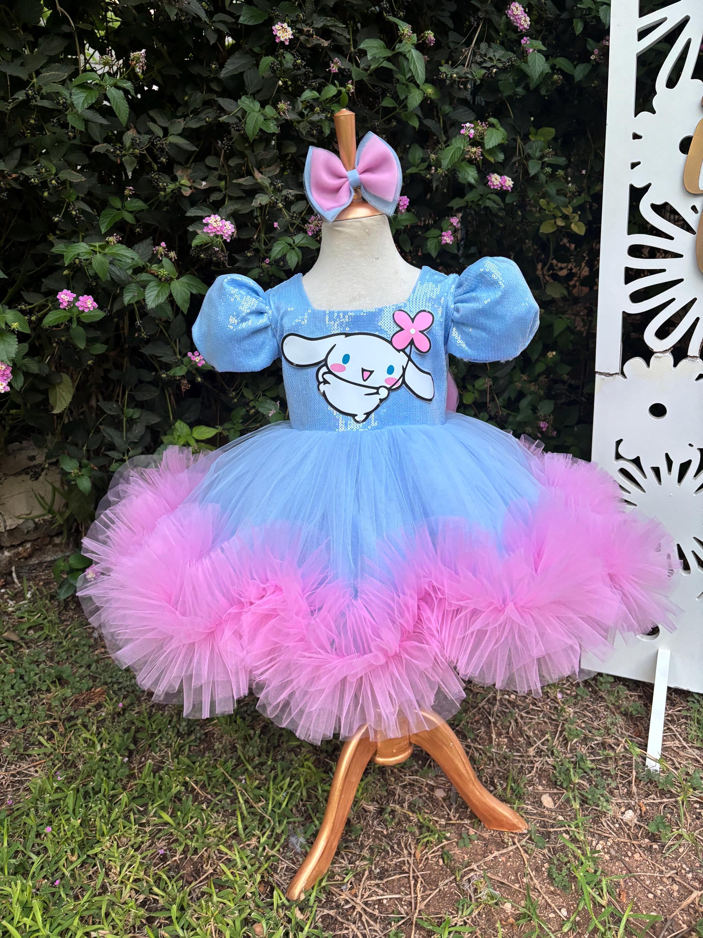 cinnamoroll dress for birthday party Premium Diamond Dress – ON FAME main image 0