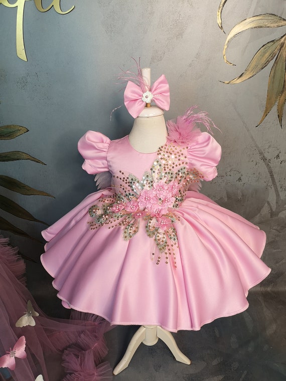 Pink top wings frocks