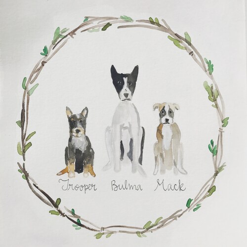 Custom Watercolor Pet Portrait