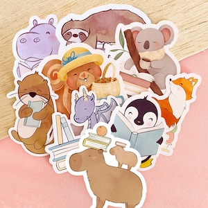 Het dier leest STICKERS