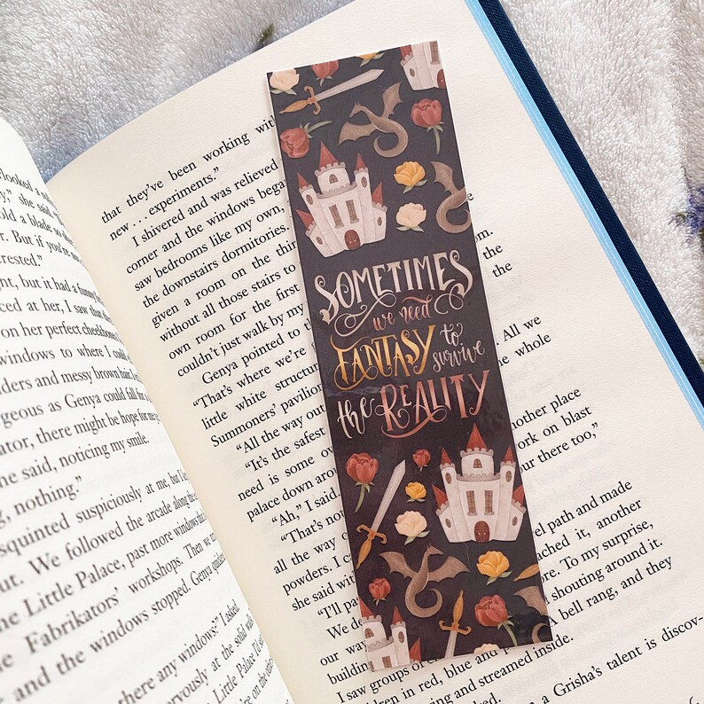 Sometimes We Need Fantasy LAMINATED BOOKMARKS Etsy