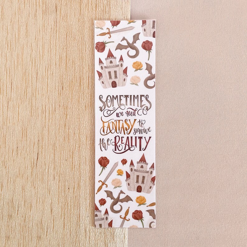 Sometimes We Need Fantasy LAMINATED BOOKMARKS Etsy
