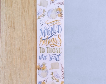 The world belongs LAMINATED BOOKMARK