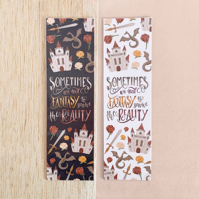 Sometimes We Need Fantasy LAMINATED BOOKMARKS Etsy