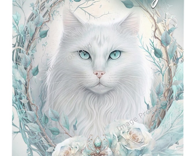 Ice Queen Cat - Hanging Metal Sign - Motivational Quote - Your are more than enough, prove them wrong