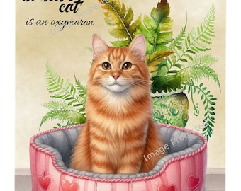 Hanging Metal Sign - Love Bug Cats - Ginger Cat - The term domestic cat is an oxymoron