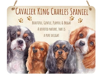 Metal Dog Sign - The Cavalier King Charles Spaniel