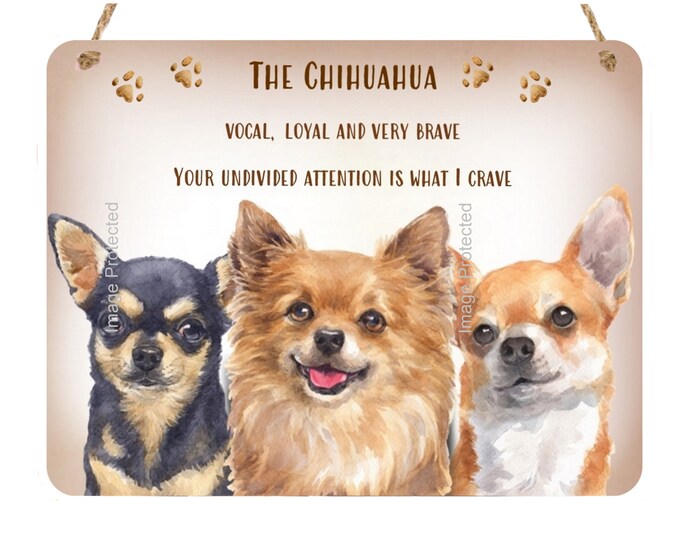 Metal Dog Sign - The Chihuahua