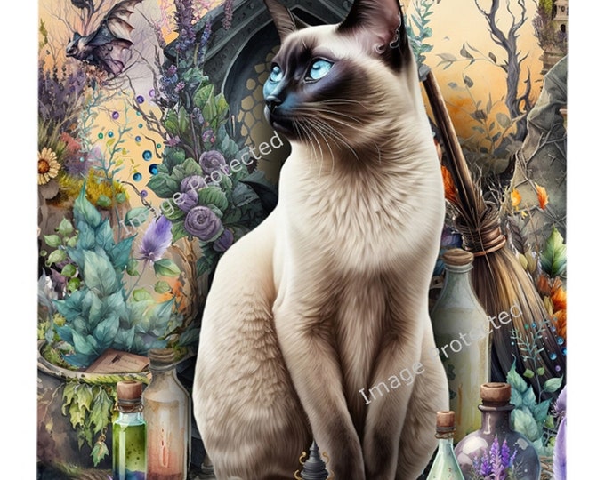 Siamese Cat Metal Sign: Motivational Quote Hanging Decor