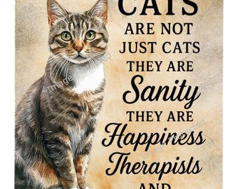 Tabby Cat Metal Wall Art, Friends Home Decor