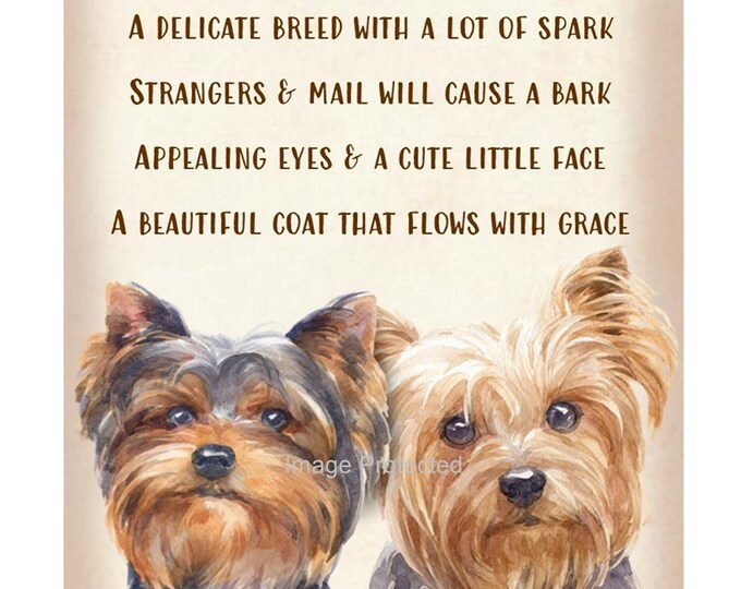 Metal Dog Sign - The Yorkshire Terrier