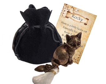 Brass Lucky Charm Cat - Rocky