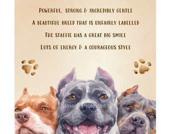 Metal Dog Sign - The Staffie, Staffordshire Bull Terrier