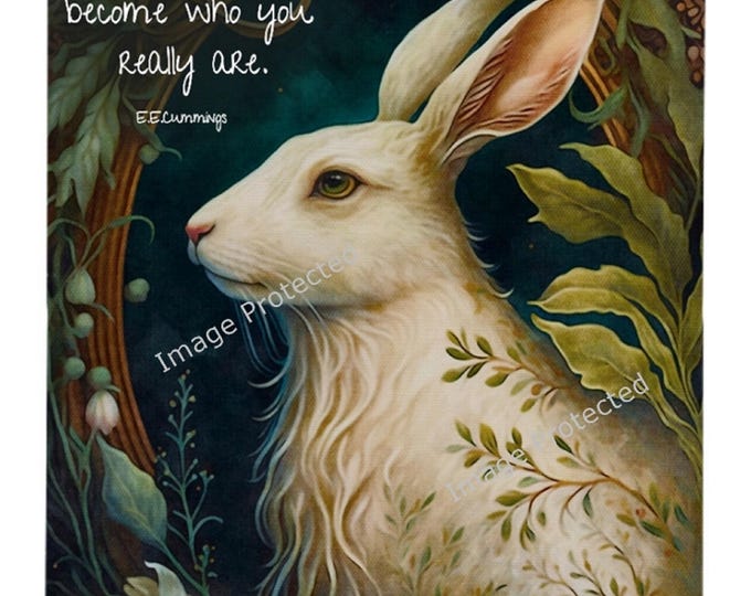 Hanging Metal Sign - Mystic Hare - Motivational Quote, It Takes Courage...