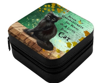 Never Underestimate The Magic Of A Little Black  Cat Small Jewellery Box