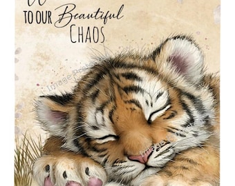 Tiger Metal Wall Sign, Home Decor, I got 99 problems..