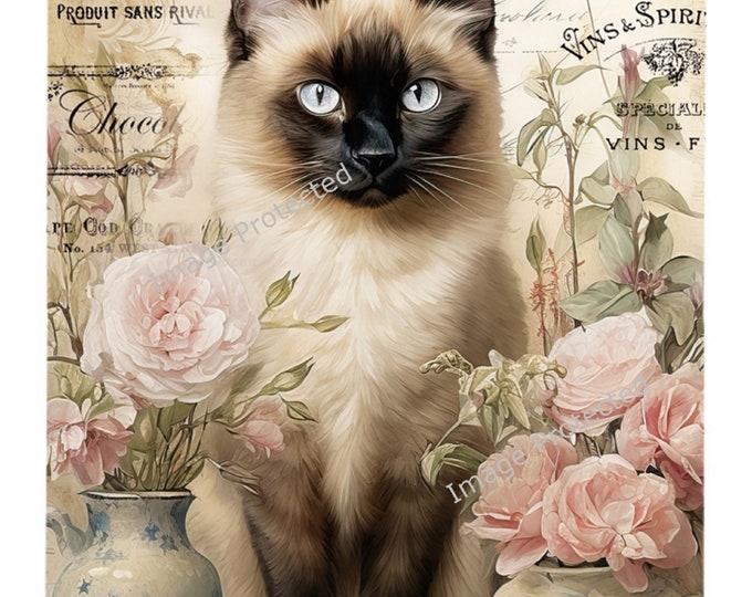 Cat Metal Sign - Funny - Vintage Siamese Cat & Quote