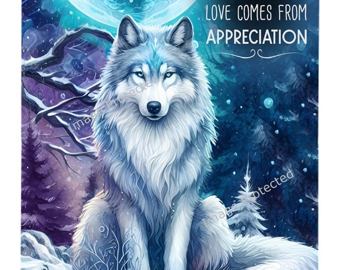 Hanging Metal Sign - Winter Wolf - Motivational Quotes - Hate comes from intimidation...