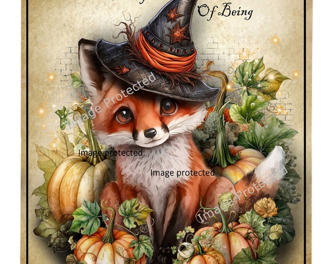 Hanging Metal Sign - Witches Fox - Fox Sign - Don't be afraid to be different..
