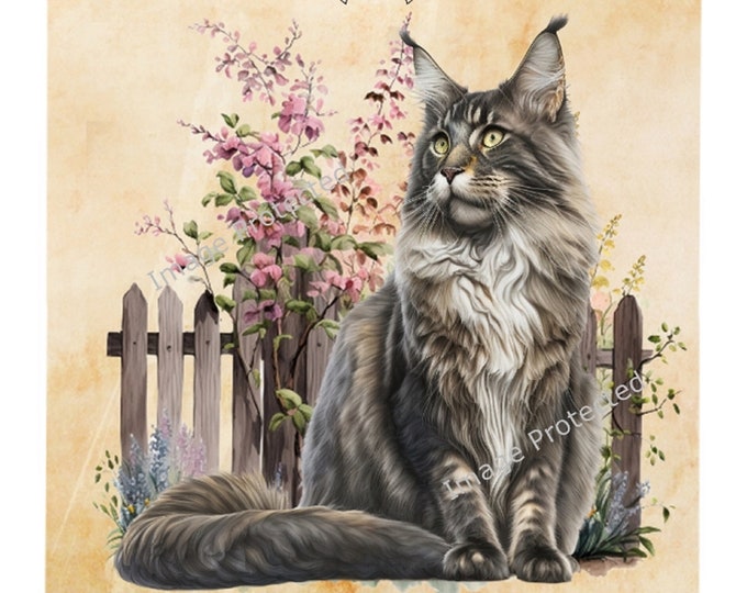 Cat Breed Sign - The Maine Coon Cat