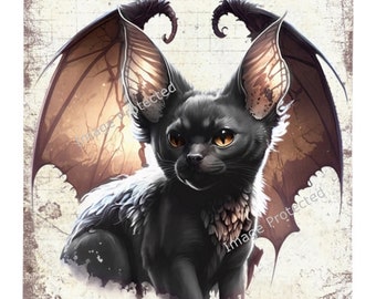 Black Cat Metal Sign - A Vampire Cat Guards This House